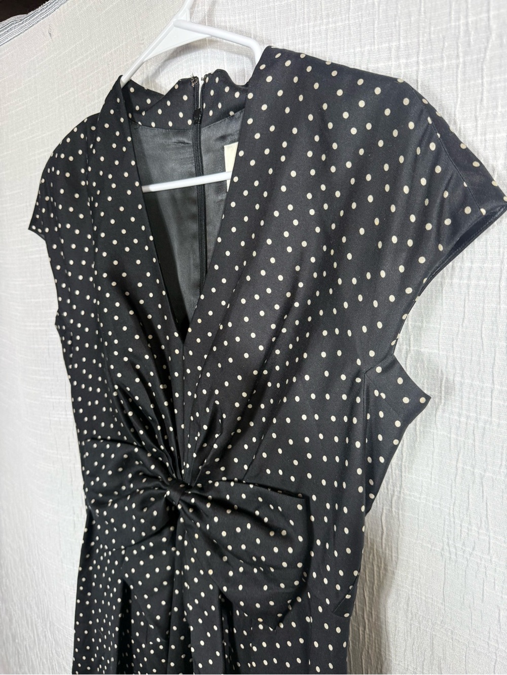 Kate Spade Freesia Polka Dot Bow Silk Dress Size 6 - Picture 6 of 11